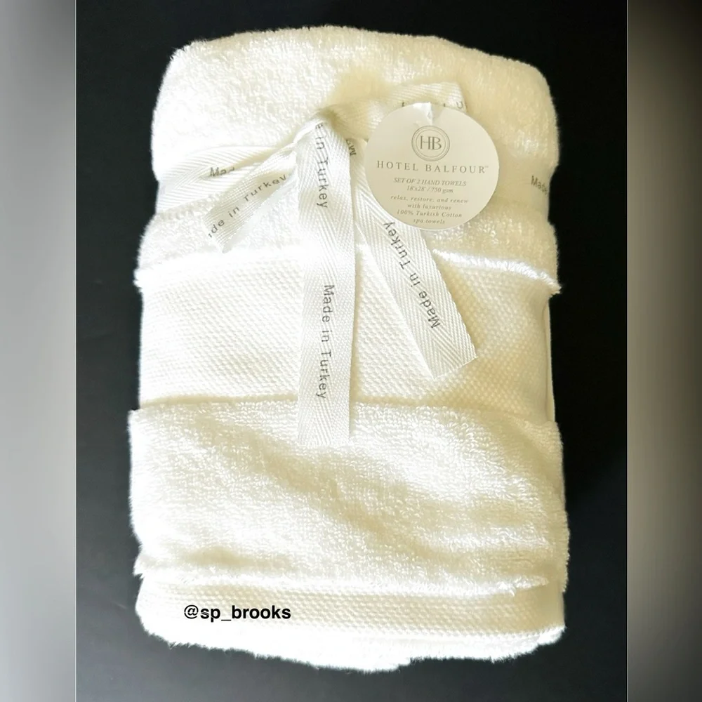 🎁Hotel Balfour Bath Towel Set - White - 750 & 805 gsm - 9 PCS - Made in Turkey